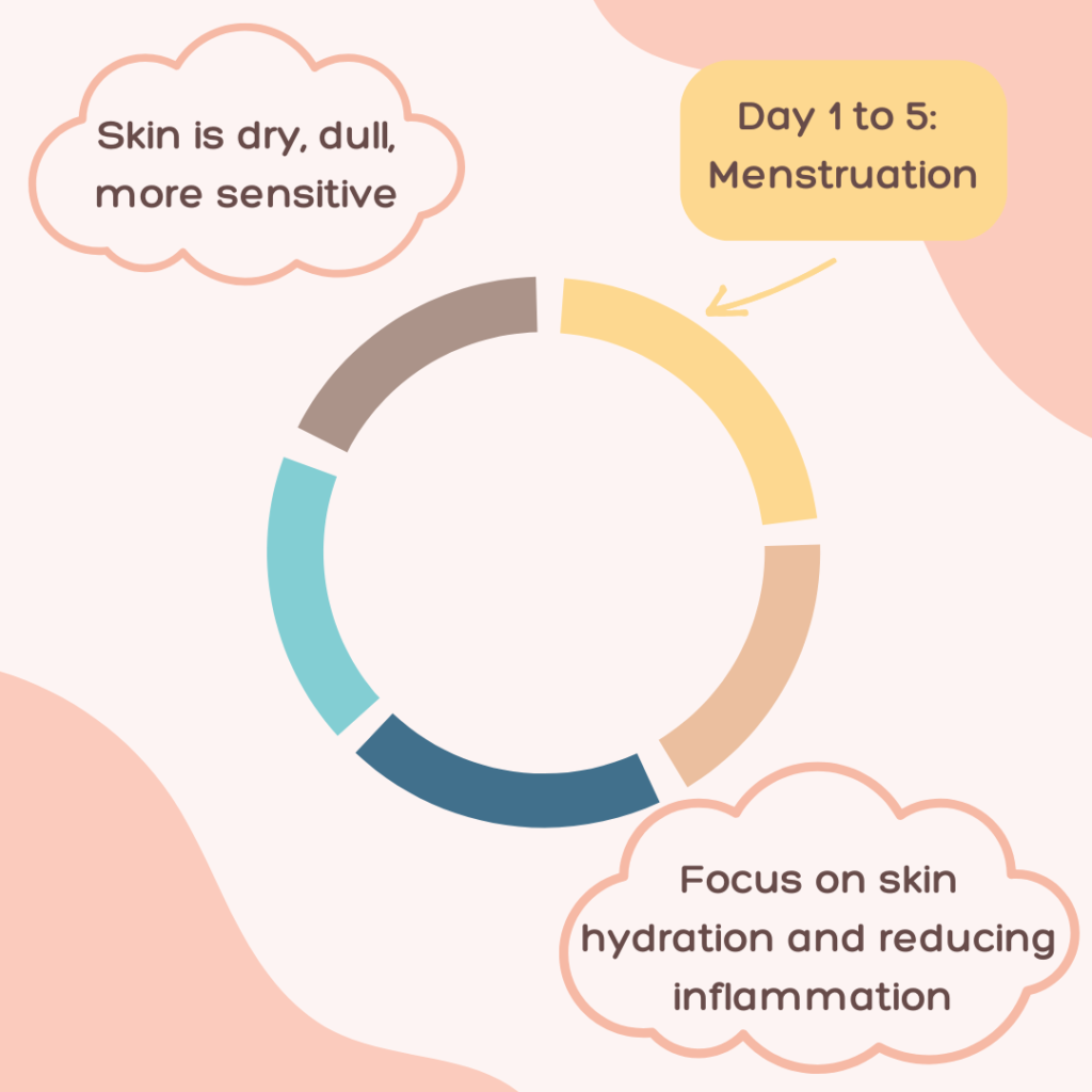 skin changes during menstruation 